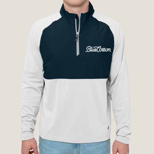 Sample image of MCC00034 Cutter & Buck Adapt Eco Knit Hybrid Recycled Mens Quarter Zip