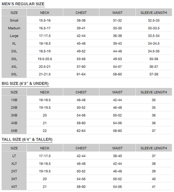 Size chart for a MCC00034 Cutter & Buck Adapt Eco Knit Hybrid Recycled Mens Quarter Zip